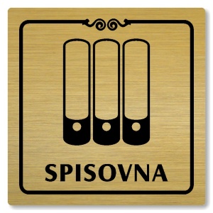 Spisovna, 80x80mm, zlatá, Texas